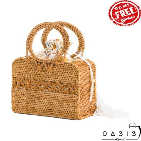 Boho Vietnam Bag - Etsy MADE IN VIETNAM Round Handle Satchel/ Women\'s Bag